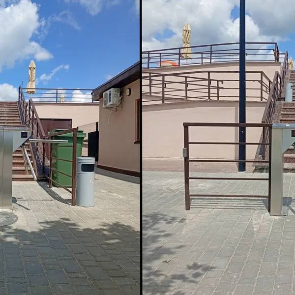 Монтаж турнікета для платного туалета в місті Одеса. Ринок "Черемушки"