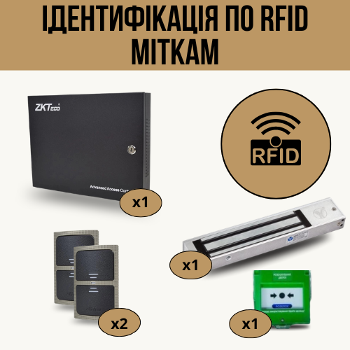 Система контролю доступу ZkTeco з електромагнітним замком