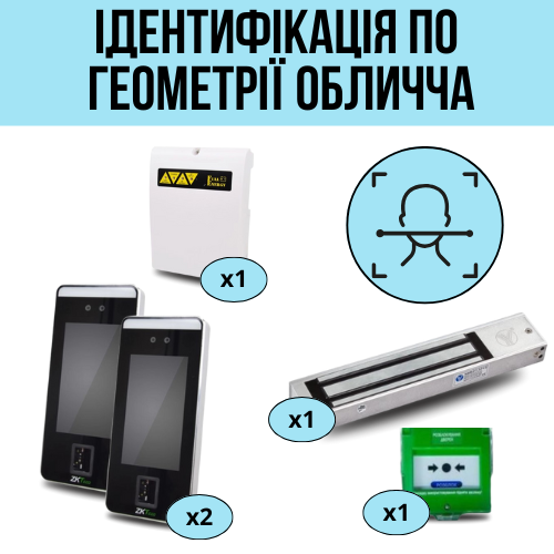 Система контролю доступу з терміналами SpeedFace V5(з обліком робочого часу)
